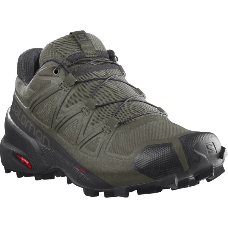 Olive Salomon Speedcross 5 Men's Trail Running Shoes | PH 25197O